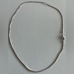 Plain silver 15” inch silver chain with clasp